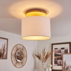 Hofstein Akrema Deckenleuchte Schwarz, Braun, 1-flammig -Bürolampen Verkäufe akrema deckenleuchte h3443927 6