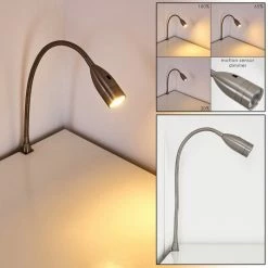 Hofstein Alsea Bettleuchte LED Nickel-Matt, 1-flammig, Bewegungsmelder