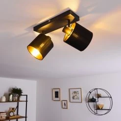 Hofstein Alsen Deckenleuchte Schwarz-Gold, 2-flammig 29 Hofstein Alsen Deckenleuchte Schwarz-Gold, 2-flammig -Bürolampen Verkäufe alsen deckenleuchte h3294000 11