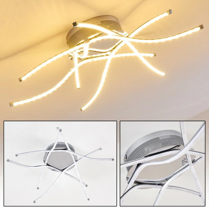 Hofstein Altino Deckenleuchte LED Chrom, 1-flammig 1 Hofstein Altino Deckenleuchte LED Chrom, 1-flammig