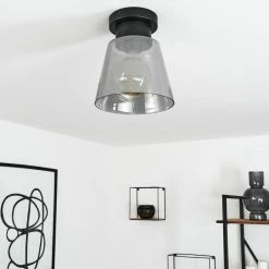 Hofstein Angelshaug Deckenleuchte Schwarz, 1-flammig -Bürolampen Verkäufe angelshaug deckenleuchte h3433539 9