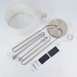 Hofstein Antillo Stehleuchte Nickel-Matt, 2-flammig 17 Hofstein Antillo Stehleuchte Nickel-Matt, 2-flammig -Bürolampen Verkäufe antillo stehleuchte h3414002 4