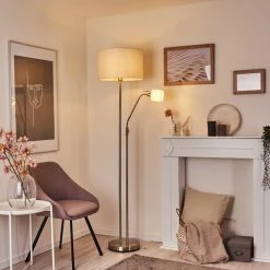 Hofstein Antillo Stehleuchte Nickel-Matt, 2-flammig 19 Hofstein Antillo Stehleuchte Nickel-Matt, 2-flammig -Bürolampen Verkäufe antillo stehleuchte h3414002 6