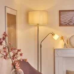 Hofstein Antillo Stehleuchte Nickel-Matt, 2-flammig 22 Hofstein Antillo Stehleuchte Nickel-Matt, 2-flammig -Bürolampen Verkäufe antillo stehleuchte h3414002 9