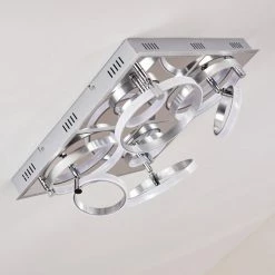Hofstein Aragno Deckenleuchte LED Nickel-Matt, Chrom, 1-flammig -Bürolampen Verkäufe aragno deckenleuchte h167312 15