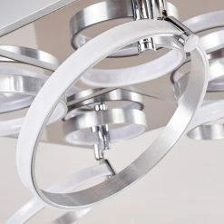 Hofstein Aragno Deckenleuchte LED Nickel-Matt, Chrom, 1-flammig -Bürolampen Verkäufe aragno deckenleuchte h167312 17