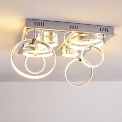 Hofstein Aragno Deckenleuchte LED Nickel-Matt, Chrom, 1-flammig -Bürolampen Verkäufe aragno deckenleuchte h167312 3