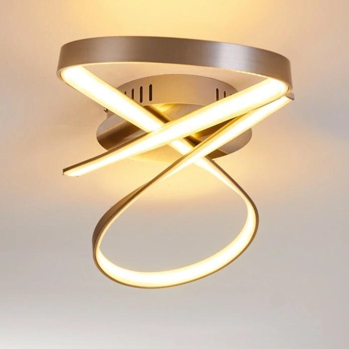 Hofstein Arlena Deckenleuchte LED Nickel-Matt, 1-flammig 8 Hofstein Arlena Deckenleuchte LED Nickel-Matt, 1-flammig – Bild 8