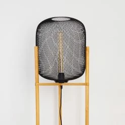 Hofstein Ateponta Stehleuchte Schwarz, Holz hell, 1-flammig -Bürolampen Verkäufe ateponta stehleuchte h3414750 7