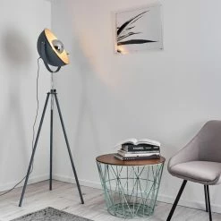 Hofstein Bagdad Stehleuchte Blau, Chrom, Grau, 1-flammig -Bürolampen Verkäufe bagdad stehleuchte h3378748 3