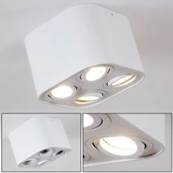 Hofstein Baishan Deckenleuchte Weiß, 4-flammig