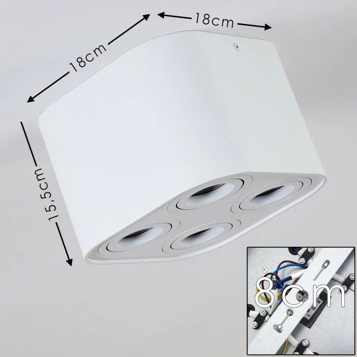 Hofstein Baishan Deckenleuchte Weiß, 4-flammig 2 Hofstein Baishan Deckenleuchte Weiß, 4-flammig – Bild 2