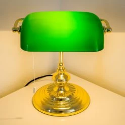 Hofstein Bankerlampe Messing, 1-flammig -Bürolampen Verkäufe bankerlampe h164250 6