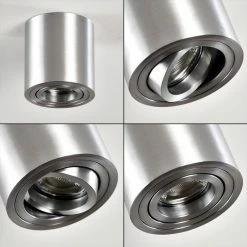 Hofstein Barbuda Deckenleuchte Silber, 1-flammig -Bürolampen Verkäufe barbuda deckenleuchte h3267592 do4 5