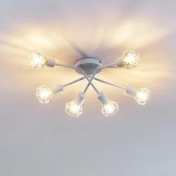 Hofstein Baripada Deckenleuchte Weiß, 6-flammig -Bürolampen Verkäufe baripada deckenleuchte h3322956 4