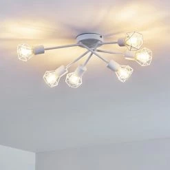 Hofstein Baripada Deckenleuchte Weiß, 6-flammig -Bürolampen Verkäufe baripada deckenleuchte h3322956 7