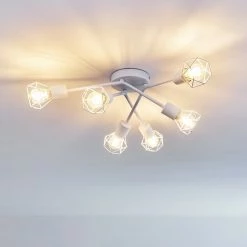 Hofstein Baripada Deckenleuchte Weiß, 6-flammig -Bürolampen Verkäufe baripada deckenleuchte h3322956 9