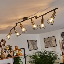 Hofstein Baripada Deckenleuchte Messing, Schwarz, 6-flammig 18 Hofstein Baripada Deckenleuchte Messing, Schwarz, 6-flammig -Bürolampen Verkäufe baripada deckenleuchte h3384213 8