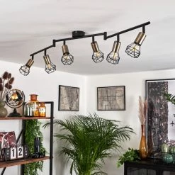 Hofstein Baripada Deckenleuchte Messing, Schwarz, 6-flammig 19 Hofstein Baripada Deckenleuchte Messing, Schwarz, 6-flammig -Bürolampen Verkäufe baripada deckenleuchte h3384213 9