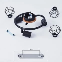 Hofstein Baripada Deckenleuchte Schwarz, Braun, 3-flammig 16 Hofstein Baripada Deckenleuchte Schwarz, Braun, 3-flammig -Bürolampen Verkäufe baripada deckenleuchte h3388037 4