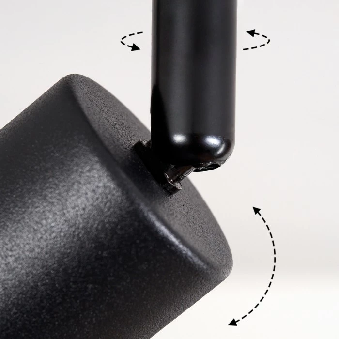 Hofstein Baripada Deckenleuchte Schwarz, Braun, 4-flammig 6 Hofstein Baripada Deckenleuchte Schwarz, Braun, 4-flammig – Bild 6