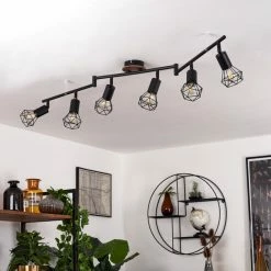 Hofstein Baripada Deckenleuchte Schwarz, Braun, 6-flammig 23 Hofstein Baripada Deckenleuchte Schwarz, Braun, 6-flammig -Bürolampen Verkäufe baripada deckenleuchte h3388068 11