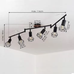 Hofstein Baripada Deckenleuchte Schwarz, Braun, 6-flammig 15 Hofstein Baripada Deckenleuchte Schwarz, Braun, 6-flammig -Bürolampen Verkäufe baripada deckenleuchte h3388068 3