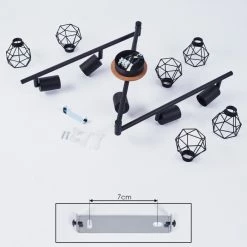 Hofstein Baripada Deckenleuchte Schwarz, Braun, 6-flammig 16 Hofstein Baripada Deckenleuchte Schwarz, Braun, 6-flammig -Bürolampen Verkäufe baripada deckenleuchte h3388068 4