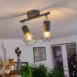 Hofstein Baripada Deckenleuchte Chrom, Grau, 2-flammig -Bürolampen Verkäufe baripada deckenleuchte h3388198 6