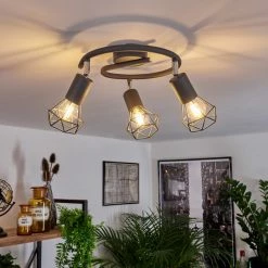 Hofstein Baripada Deckenleuchte Chrom, Anthrazit, 3-flammig -Bürolampen Verkäufe baripada deckenleuchte h3388211 6