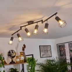 Hofstein Baripada Deckenleuchte Chrom, Anthrazit, 6-flammig -Bürolampen Verkäufe baripada deckenleuchte h3388235 6