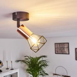 Hofstein Baripada Deckenleuchte Schwarz, Kupferfarben, 1-flammig 16 Hofstein Baripada Deckenleuchte Schwarz, Kupferfarben, 1-flammig -Bürolampen Verkäufe baripada deckenleuchte h3414408 6