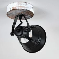 Hofstein Berkeley Deckenleuchte Schwarz, Holz hell, Schwarz-Gold, 1-flammig -Bürolampen Verkäufe berkeley deckenleuchte h3325292 10