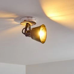 Hofstein Berkeley Deckenleuchte Schwarz, Holz hell, Schwarz-Gold, 1-flammig -Bürolampen Verkäufe berkeley deckenleuchte h3325292 11