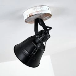 Hofstein Berkeley Deckenleuchte Schwarz, Holz hell, Schwarz-Gold, 1-flammig -Bürolampen Verkäufe berkeley deckenleuchte h3325292 12