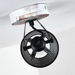 Hofstein Berkeley Deckenleuchte Schwarz, Holz hell, Schwarz-Gold, 1-flammig -Bürolampen Verkäufe berkeley deckenleuchte h3325292 14