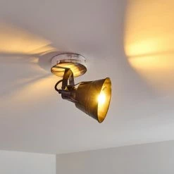 Hofstein Berkeley Deckenleuchte Schwarz, Holz hell, Schwarz-Gold, 1-flammig -Bürolampen Verkäufe berkeley deckenleuchte h3325292 16