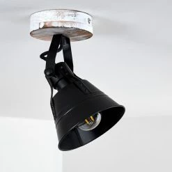 Hofstein Berkeley Deckenleuchte Schwarz, Holz hell, Schwarz-Gold, 1-flammig -Bürolampen Verkäufe berkeley deckenleuchte h3325292 18