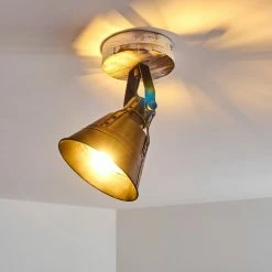 Hofstein Berkeley Deckenleuchte Schwarz, Holz hell, Schwarz-Gold, 1-flammig -Bürolampen Verkäufe berkeley deckenleuchte h3325292 9