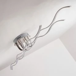 Hofstein Bovino Deckenleuchte LED Nickel-Matt, 1-flammig -Bürolampen Verkäufe bovino deckenleuchte h167992 15