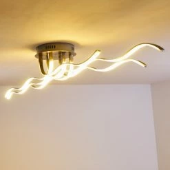 Hofstein Bovino Deckenleuchte LED Nickel-Matt, 1-flammig -Bürolampen Verkäufe bovino deckenleuchte h167992 2