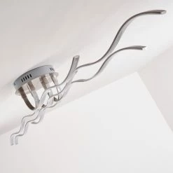 Hofstein Bovino Deckenleuchte LED Nickel-Matt, 1-flammig -Bürolampen Verkäufe bovino deckenleuchte h167992 22