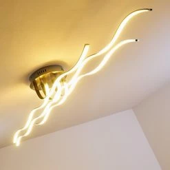 Hofstein Bovino Deckenleuchte LED Nickel-Matt, 1-flammig -Bürolampen Verkäufe bovino deckenleuchte h167992 9