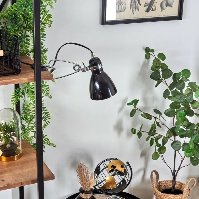 Hofstein Brienz Klemmleuchte Chrom, Schwarz, 1-flammig 2 Hofstein Brienz Klemmleuchte Chrom, Schwarz, 1-flammig – Bild 2