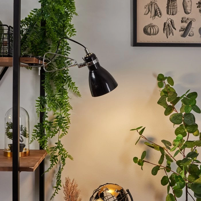 Hofstein Brienz Klemmleuchte Chrom, Schwarz, 1-flammig 11 Hofstein Brienz Klemmleuchte Chrom, Schwarz, 1-flammig – Bild 11