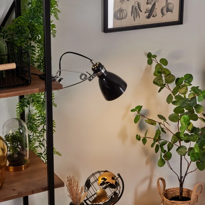 Hofstein Brienz Klemmleuchte Chrom, Schwarz, 1-flammig 7 Hofstein Brienz Klemmleuchte Chrom, Schwarz, 1-flammig – Bild 7