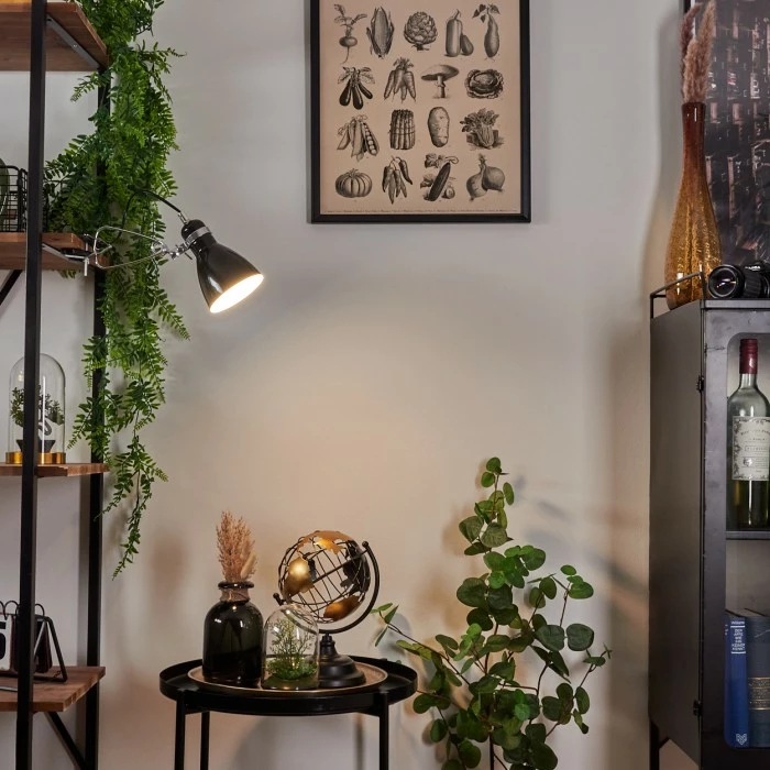 Hofstein Brienz Klemmleuchte Chrom, Schwarz, 1-flammig 9 Hofstein Brienz Klemmleuchte Chrom, Schwarz, 1-flammig – Bild 9