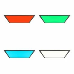 Brilliant Leuchten Brilliant Abie Deckenpanel LED Schwarz, 1-flammig, Fernbedienung -Bürolampen Verkäufe brilliant abie deckenpanel g90319 76 6