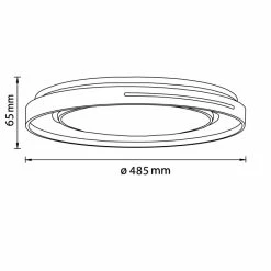 Brilliant Leuchten Brilliant Barty Deckenleuchte LED Chrom, Weiß, 1-flammig, Fernbedienung -Bürolampen Verkäufe brilliant barty deckenleuchte g97158 75 7