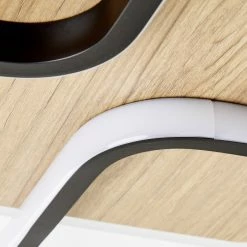 Brilliant Leuchten Brilliant Dennet Deckenleuchte LED Schwarz, Braun, 1-flammig -Bürolampen Verkäufe brilliant dennet deckenleuchte g99750 76 5